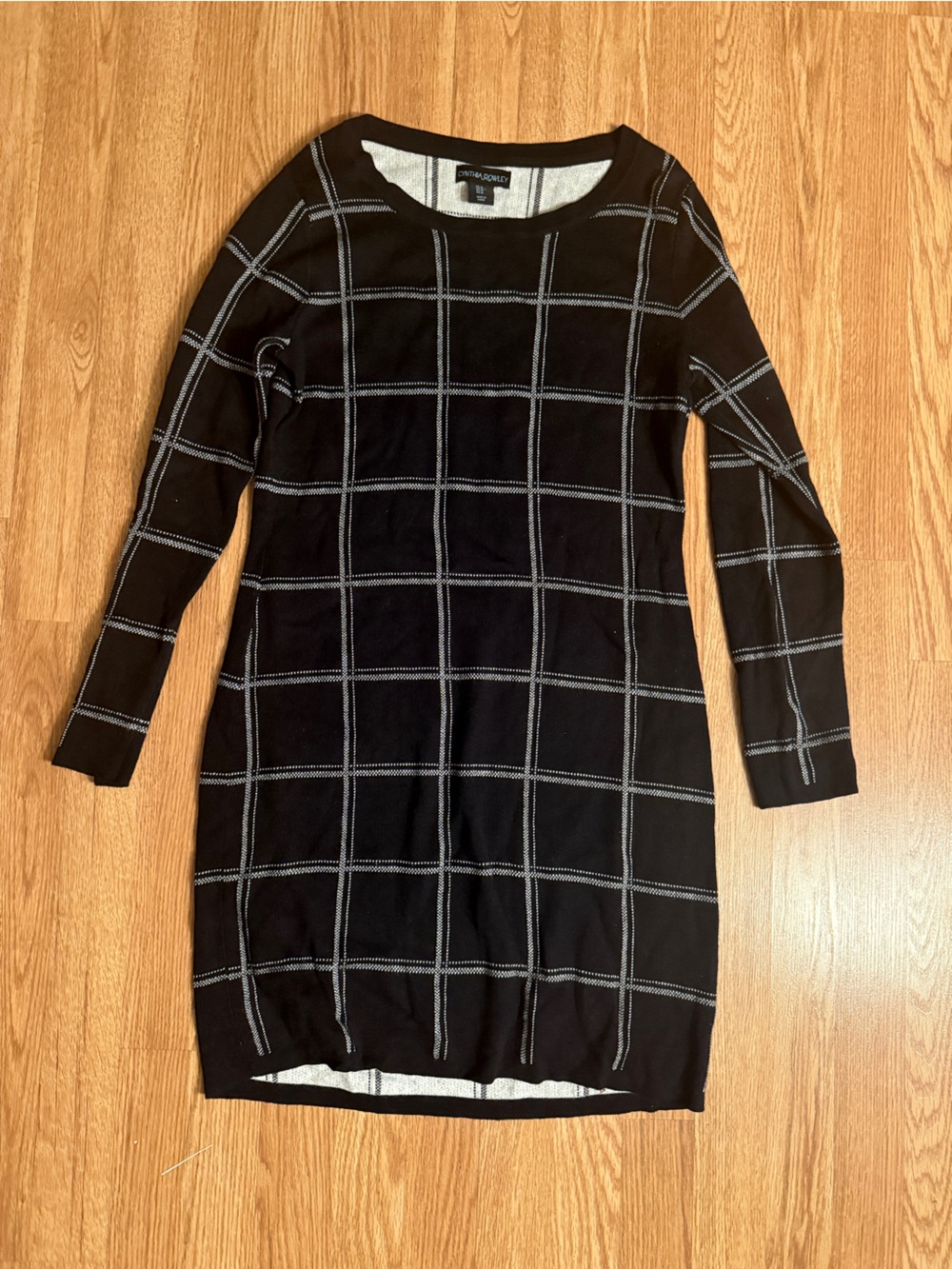 Cynthia Rowley Black Windowpane Sweater Skirt - Girls